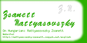 zsanett mattyasovszky business card